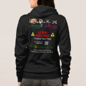 Veste À Capuche Ruban S avec L sur le dos arrière - plan foncé (Dos)