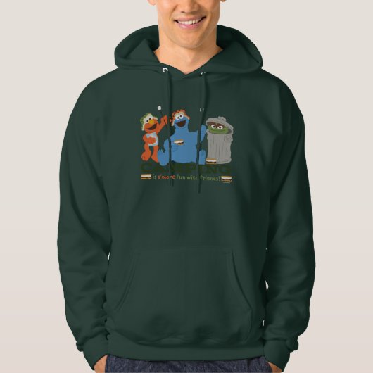 Veste À Capuche Rue Sésame | Camping Est S'more Amusant Avec Les A (Devant)