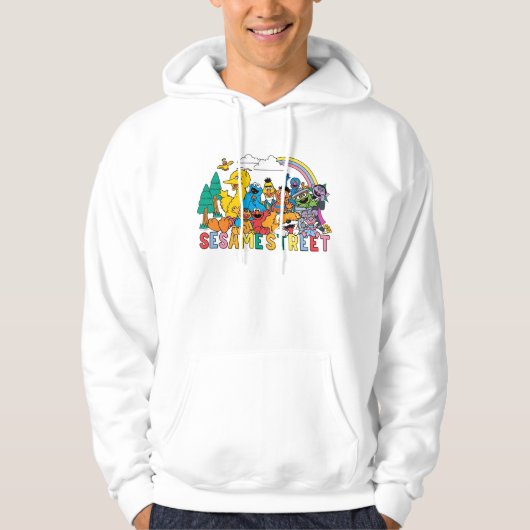 Veste À Capuche Rue Sésame | Rainbow Wave (Devant)