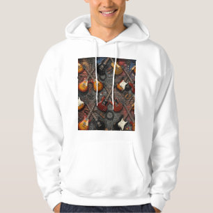 Veste À Capuche Rythmes du Rock Classique : Guitare Électrique Vin
