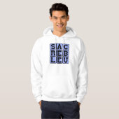 Veste À Capuche Sacré Bleu, argot français (Devant entier)