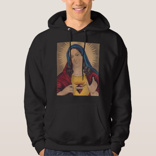Veste À Capuche Sacré Coeur de Marie (Devant)