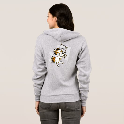 Veste À Capuche Sagittarius L'astrologie Archer dames zip jackette (Dos entier)