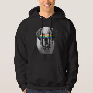 Veste À Capuche Saint Bernard Chien Gay pride Drapeau Lunettes de 