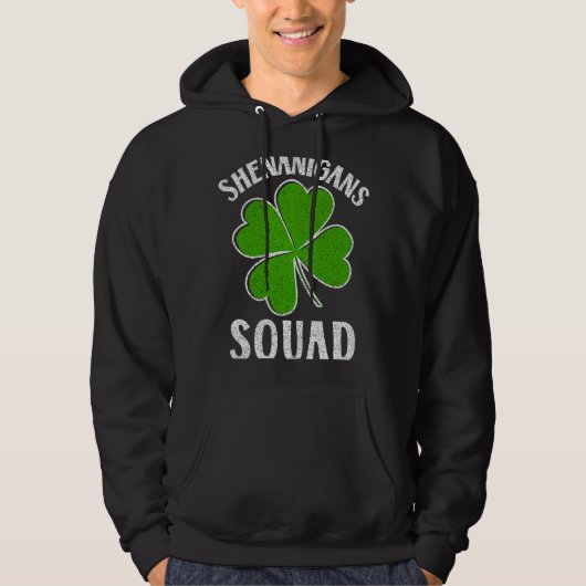 Veste À Capuche Saint Patricks Day Citation Shenanigans Squad irla (Devant)