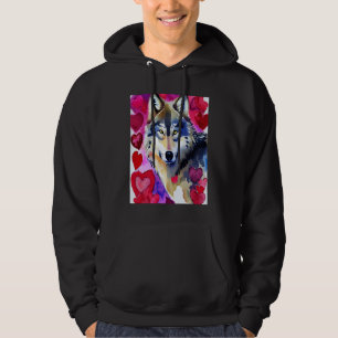 Veste À Capuche Saint-Valentin Amour Coeur Loup Mignon Petite Amie
