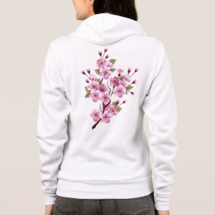 Veste À Capuche Sakura rose sur la peinture Arrière - plan