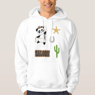 Veste À Capuche Salon de l'ours Panda Cowboy Pays de l'Ouest