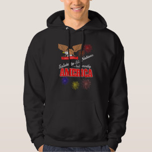 Veste À Capuche Salut À Toutes Les Nations En Mémoire 4 juillet Am