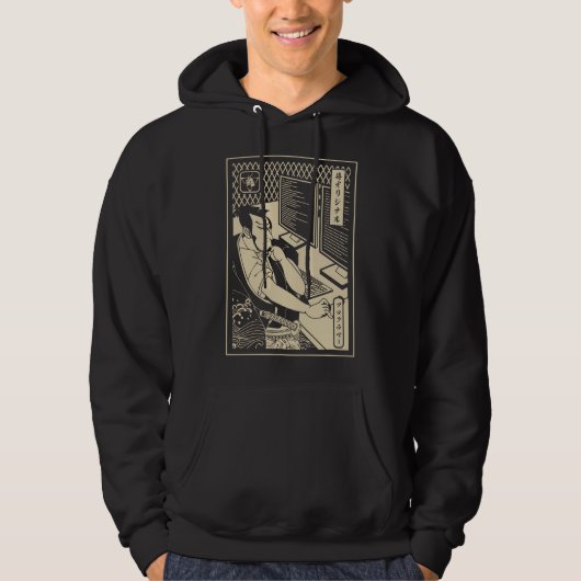 Veste À Capuche Samouraï programmeur - Guerrier de l'informatique (Devant)