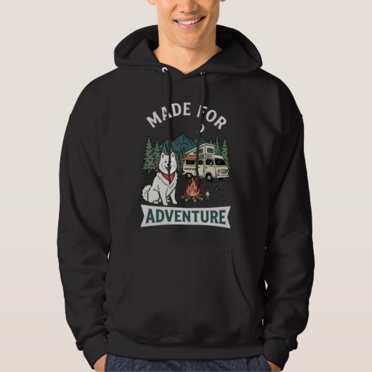 Veste À Capuche Samoyed Conçu Pour l'Aventure Randonnée Camping (Devant)