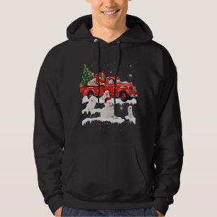 Veste À Capuche Samoyed Riding Camion Rouge Joyeux Noël Noël X-mas