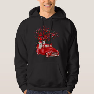 Veste À Capuche Samoyed Riding Camion Rouge Saint-papillon Coeur