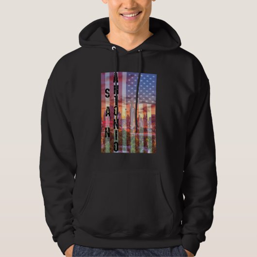 Veste À Capuche San Antonio Skyline Texas (Devant)