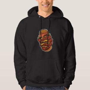 Veste À Capuche Sandwich au poulet épicé empilé avec sauce Illustr