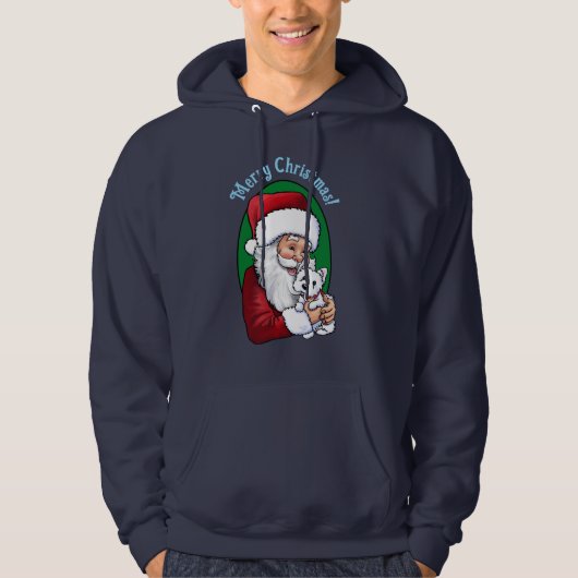 Veste À Capuche Santa avec Westie (Devant)