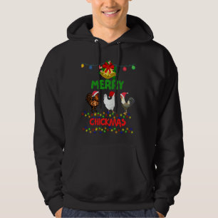 Veste À Capuche Santa Hat Poulet de Noël Joyeux Noël Famille