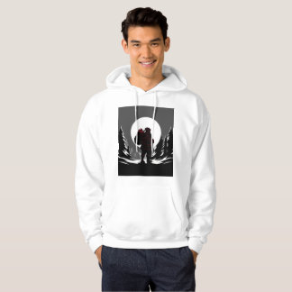 Veste À Capuche Santa Noir – Père Noël noir et blanc avec lueur ro