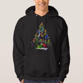Veste À Capuche Sapin de Noël Oiseau Drôle Amoureux des Oiseaux X-