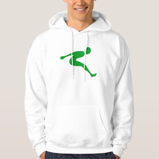 Veste À Capuche Saut en longueur - Vert gazon (Devant)