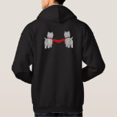 Veste À Capuche Sauvetage de petits chiens blancs (Dos)