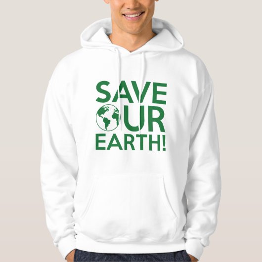Veste À Capuche Sauvez notre Terre (Devant)