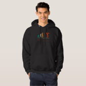 Veste À Capuche Saxophone de l'évolution humaine (Devant entier)