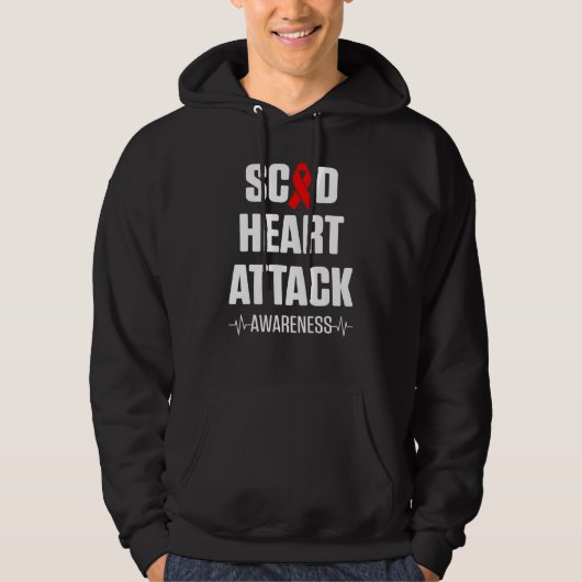 Veste À Capuche SCAD Heart Attack Survivor Heartbeat Warrior Aware (Devant)