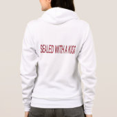 Veste À Capuche scellé avec des citations d'amour de baiser (Dos)