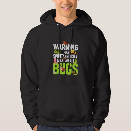 Veste À Capuche Science des insectes Bug je parle spontanément des (Devant)