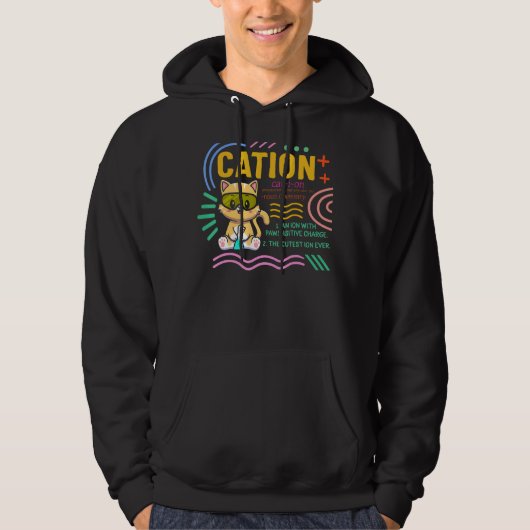 Veste À Capuche Science Nerd Cation Cute Pawsitive Chimie Scien (Devant)