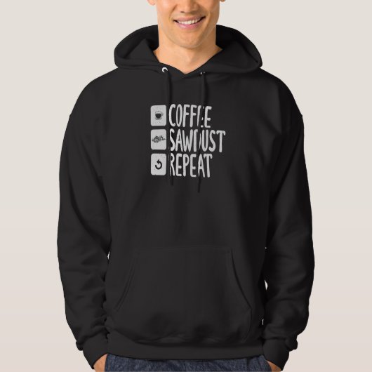 Veste À Capuche Sciure de café Répéter menuiserie (Devant)