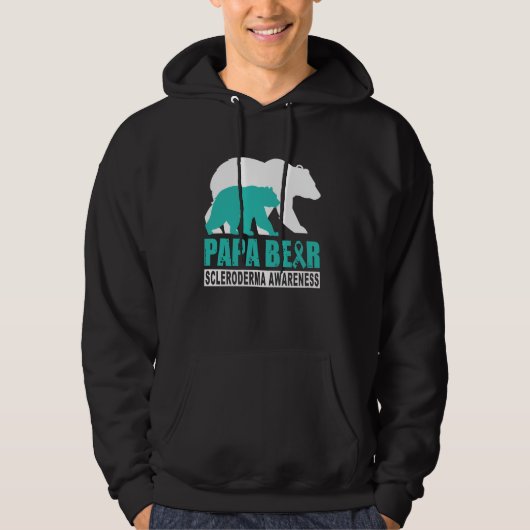 Veste À Capuche Scleroderma Sensibilisation Papa Soutien Turquoise (Devant)