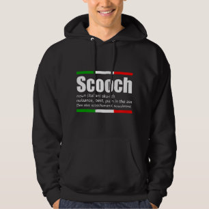 Veste À Capuche Scooch Italien Épingle Anglais Signifiant Drôle Sa
