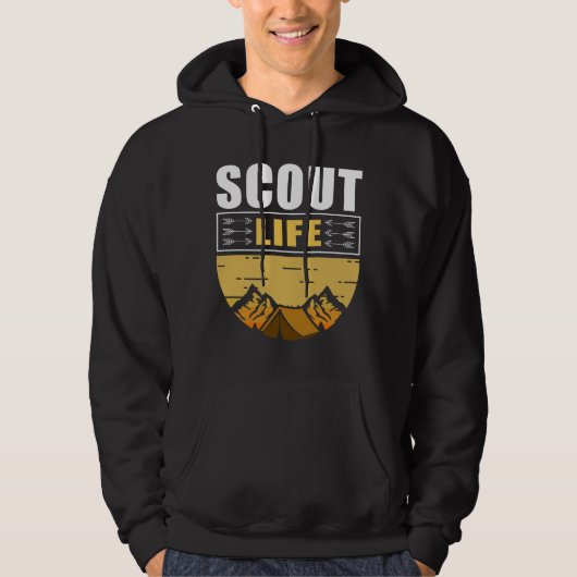 Veste À Capuche Scout Life| Cadeau de scouts de camping (Devant)