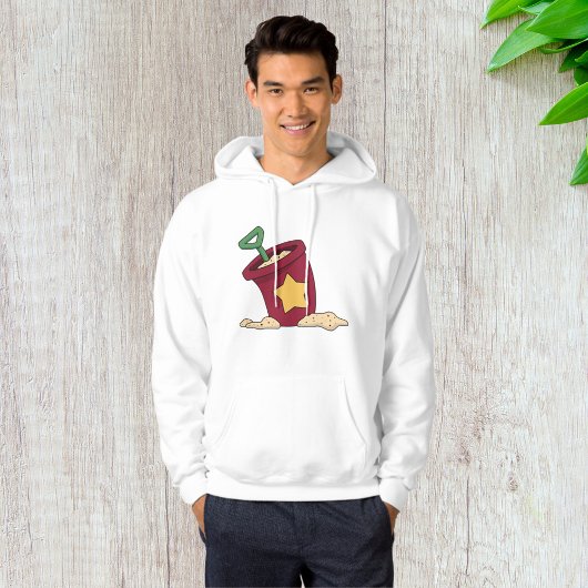 Veste À Capuche Seau de sable rouge avec étoile et pelle