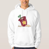 Veste À Capuche Seau de sable rouge avec étoile et pelle (Devant)