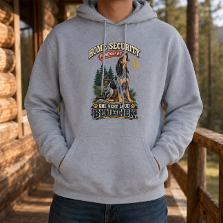 Veste À Capuche Sécurité à domicile avec Bluetick Coonhound drôle