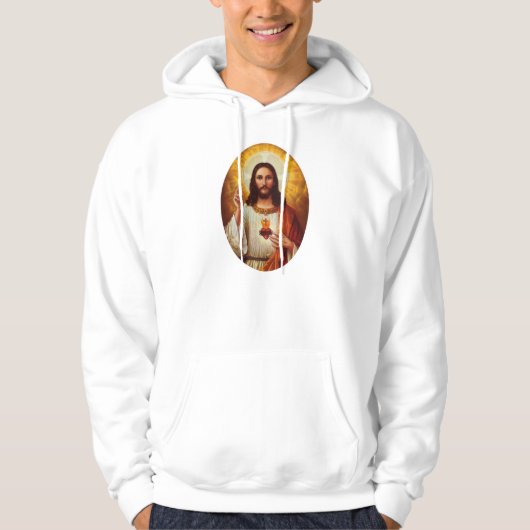 Veste À Capuche Seigneur Jésus-Christ et le coeur sacré (Devant)