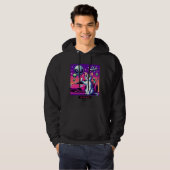 Veste À Capuche Selfie OVNI de chat : Pixel Art #24 (Devant entier)
