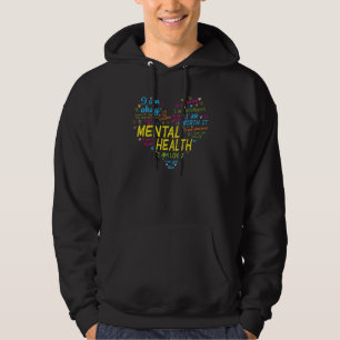 Veste À Capuche Semicolon Mental Health Awareness célèbre la neuro