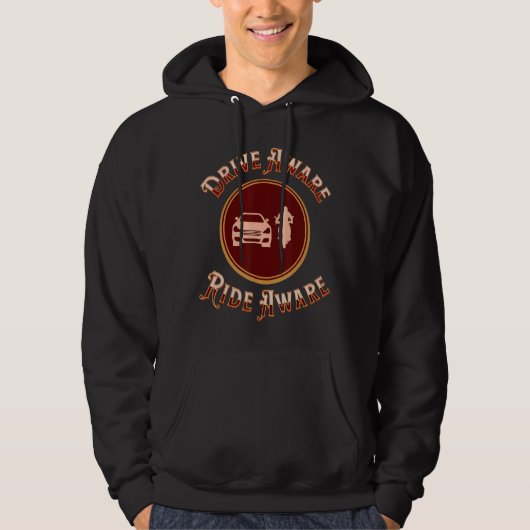 Veste À Capuche Sensibilisation à la sécurité des motocycles (Devant)