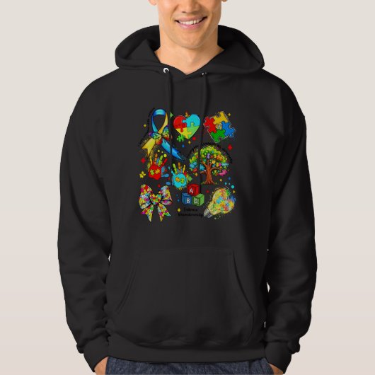 Veste À Capuche sensibilisation à l'autisme 11-0 (Devant)