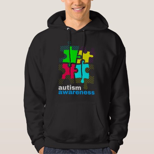 Veste À Capuche Sensibilisation sur l'autisme (Devant)