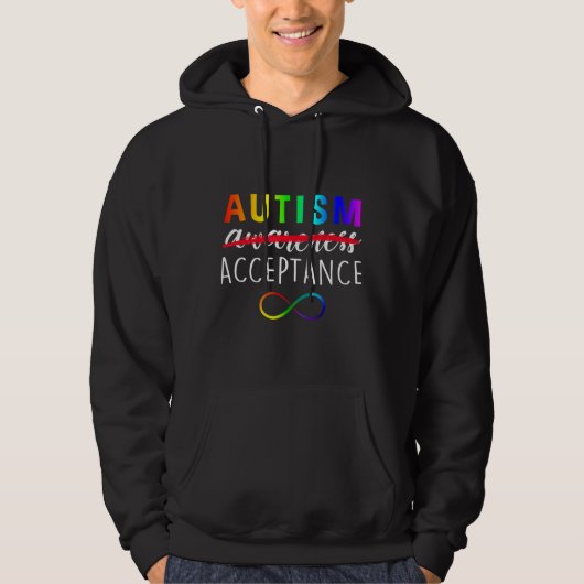 Veste À Capuche Sensibilisation sur l'autisme d'acceptation de l'I (Devant)