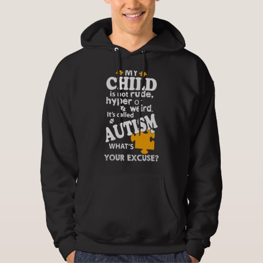 Veste À Capuche Sensibilisation sur l'autisme de support (Devant)