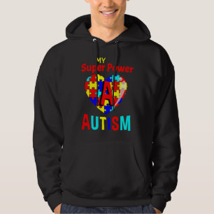 Veste À Capuche Sensibilisation sur l'autisme Mon super pouvoir au