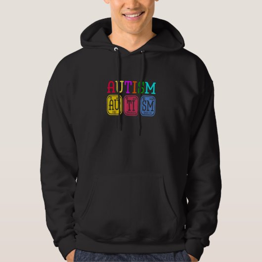 Veste À Capuche Sensibilisation sur l'autisme Puzzle Éléments de t (Devant)