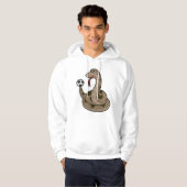 Veste À Capuche Serpent comme joueur de football avec balle de foo (Devant entier)