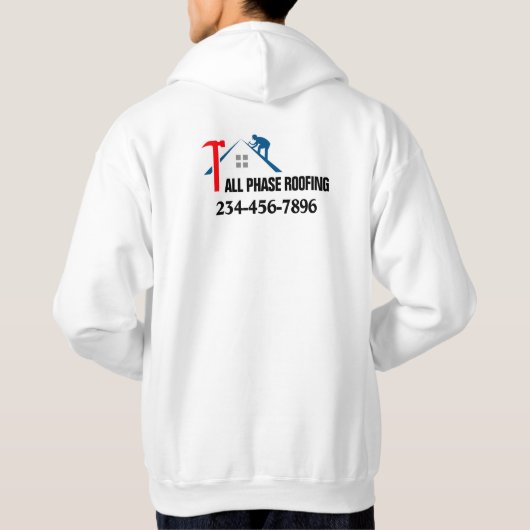 Veste À Capuche Service de toiture professionnel (Dos)